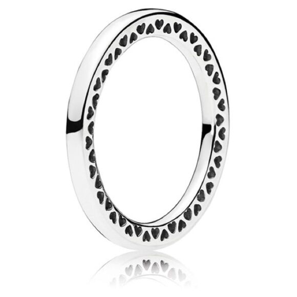 Classic Hearts of Pandora Ring ALE 925 Sterling Silver Size 54 - Picture 1 of 6